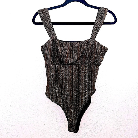 And Now This metallic bodysuit size S - Picture 1 of 10